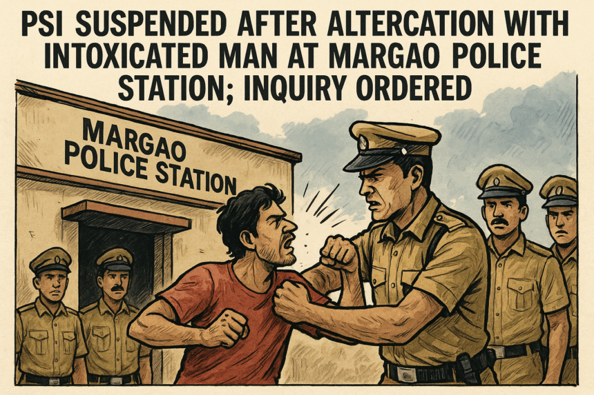 PSI Suspended After Altercation with Intoxicated Man at Margao Police Station; Inquiry Ordered 1 20251029 1224 Margao Police Station Incident simple compose 01k8qbwc3jfrj9y3n51jfqt3y0