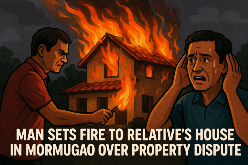 Man Sets Fire to Relative’s House in Mormugao Over Property Dispute; ₹1.5 Lakh Damage Reported 1 20251031 1202 House Fire Dispute simple compose 01k8wfdb4geesvbrtrzqcdadwn