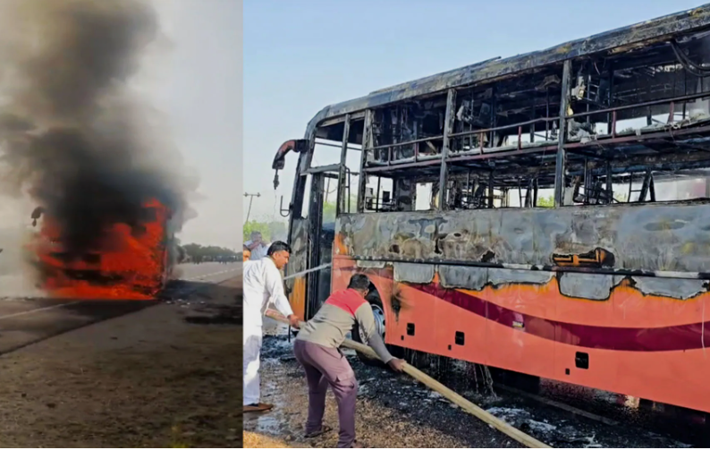 Rajasthan Bus Tragedy: 20 Killed, 15 Injured as Private Bus Catches Fire on Jaisalmer-Jodhpur Highway 1 Screenshot 2025 10 15 093054