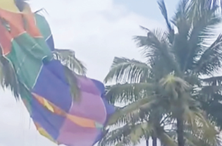 Parasailing Parachute Gets Stuck on Tree in Varca, Raising Safety Concerns on Goa Beaches 1 Screenshot 2025 10 24 090233