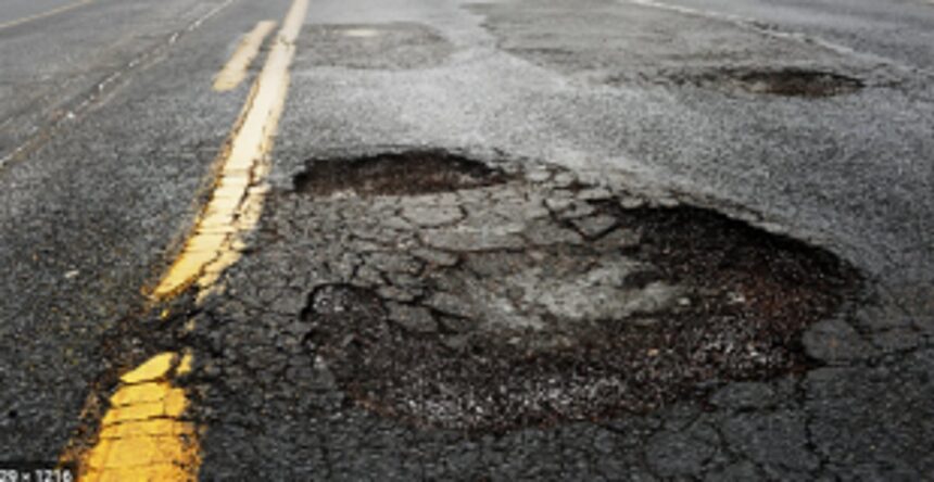 Potholes and stray cattle make Cunchelim - Siolim–Marna road a death trap 1 Siolim Marna road full of potholes