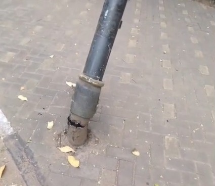 Locals Urge Quick Fix as Streetlight Pole Risks Collapse 1 123