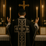 20251101 1530 Priest Celebrating Latin Mass simple compose 01k8zdp43jey5apcr0dcaxyd2r