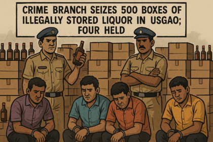 20251104 1038 Liquor Seizure in Usgao simple compose 01k96m5zzaemeb6g8rcp4fa95h