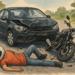 20251104 1147 Motorcycle Accident Scene simple compose 01k96r3b11edcr3tr33fm7x3ex