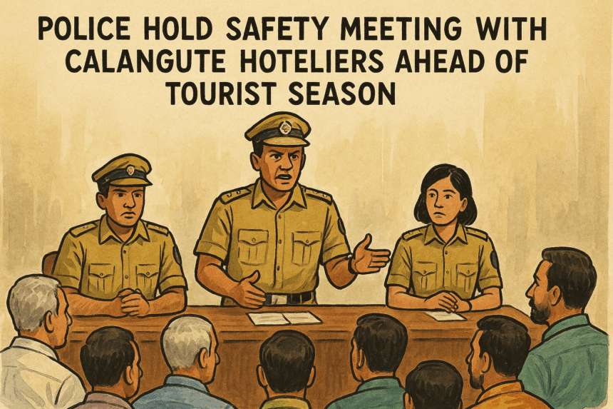 Police Hold Safety Meeting with Calangute Hoteliers Ahead of Tourist Season 1 20251105 1141 Police Hoteliers Safety Meeting simple compose 01k99a6c2zf8h88xs3037m0sds
