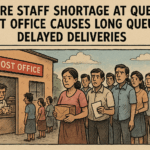 20251107 1410 Quepem Post Office Chaos simple compose 01k9eqgyvpe69r4jkn8b6sht14