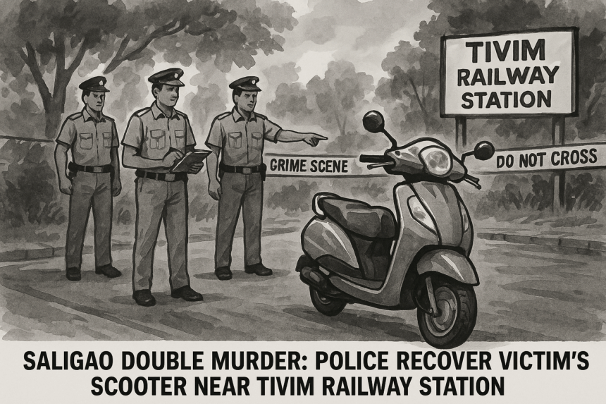Saligao Double Murder: Police Recover Victim’s Scooter Near Tivim Railway Station 1 20251107 1556 Scooter Found Near Station simple compose 01k9exj9xje61t3m7dne8d7f4y