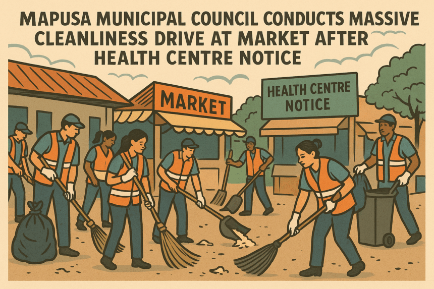 Mapusa Municipal Council Conducts Massive Cleanliness Drive at Market After Health Centre Notice 1 20251111 1135 Mapusa Cleanliness Campaign simple compose 01k9rr5wmmfsm93d3mmasshrp8