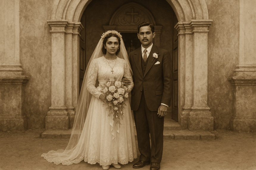 20251111 1535 Vintage Goan Catholic Wedding simple compose 01k9s5xt9jfz3b52bmm9z632pg 2