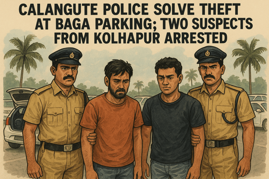 Calangute Police Solve Theft at Baga Parking; Two Suspects from Kolhapur Arrested 1 20251114 1447 Police Solve Baga Theft simple compose 01ka0tc42fea1ah090weh2axt4