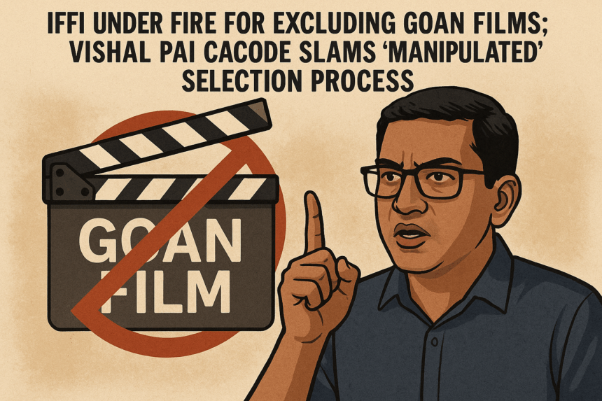 IFFI Under Fire for Excluding Goan Films; Vishal Pai Cacode Slams ‘Manipulated’ Selection Process 1 20251119 0843 IFFI Film Selection Controversy simple compose 01kad1j7hwex39vb2zaraqtvrs