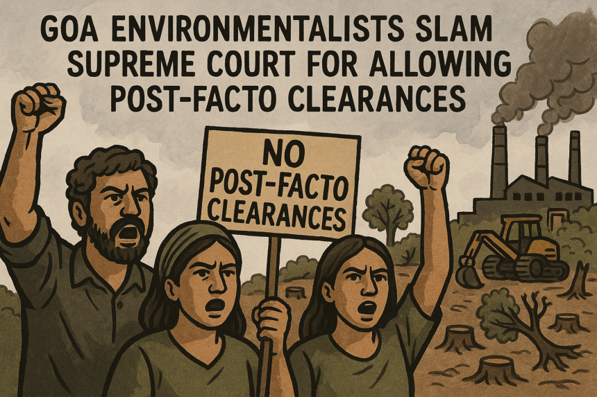 Goa Environmentalists Slam Supreme Court for Allowing Post-Facto Clearances 1 20251121 0850 Environmentalists Criticize Court Ruling simple compose 01kaj6qntcffs9vfgbg4ft8g82