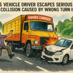 20251121 1535 Goods Vehicle Collision simple compose 01kajxv9bre98b8y7m7gh20135