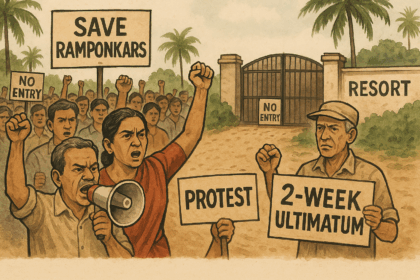20251128 1205 Canacona Protest Against Resort simple compose 01kb4jn9hgfan8bhd4k504mw04