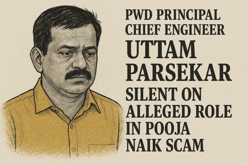PWD Principal Chief Engineer Uttam Parsekar Silent on Alleged Role in Pooja Naik Scam 1 20251128 1526 Silent Engineer Allegations simple compose 01kb4y5xz2fzn97yyxhnr0zgaz