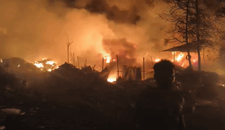 Massive Pre-Dawn Fire Guts Scrapyards in Birla Area; Firefighters Prevent Spread to Industrial Units 1 Screenshot 2025 11 19 093258