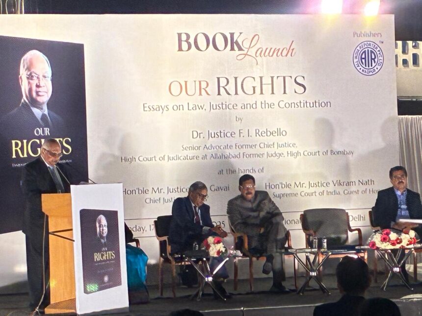 Retired Chief Justice Dr. Ferdino I. Rebello Unveils his Landmark Book 'Our Rights' at a New Delhi Event 1 WhatsApp Image 2025 11 19 at 11.05.20 PM