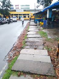 Concrete block on Curchorem footpath becomes safety hazard 1 images 8 2