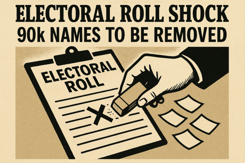 ELECTORAL ROLL SHOCK: 90k names to be removed 1 20251201 0905 Voter Roll Reduction simple compose 01kbbzj3mgfw28x3byrd2r5a5s