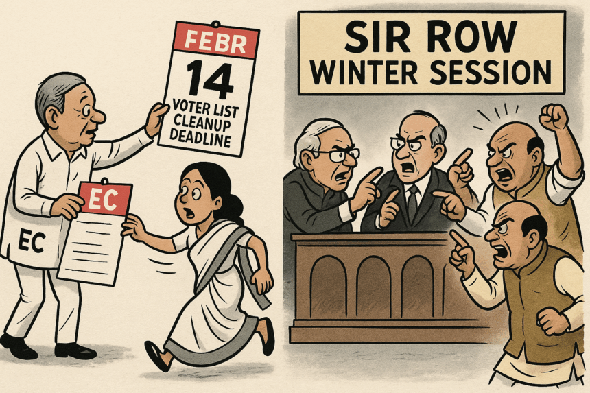 EC Extends Voter List Cleanup Deadline to February 14; SIR Row Set to Heat Up Winter Session 1 20251201 1020 Voter List Extension simple compose 01kbc3vz7jfjvatw71smehr9sm
