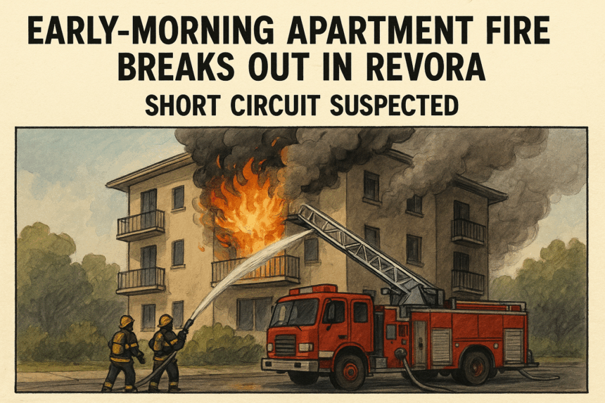 Two Women Injured as Early-Morning Apartment Fire Breaks Out in Revora; Short Circuit Suspected 1 20251204 1114 Revora Apartment Fire simple compose 01kbky4rc1fjq9bhwa08nj5tk9
