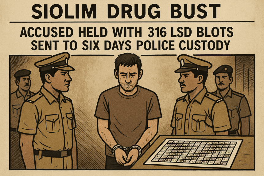 Siolim Drug Bust: Accused Held With 316 LSD Blots Sent to Six Days Police Custody 1 20251205 1133 Police Seize LSD Blots simple compose 01kbphkyt0fgxresrj1w8hqdsm