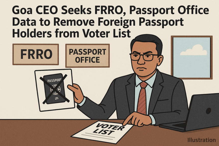 Goa CEO Seeks FRRO, Passport Office Data to Remove Foreign Passport Holders from Voter List 1 20251206 1527 Data Removal Initiative simple compose 01kbshehxke2pbx8afm6fed79s 1