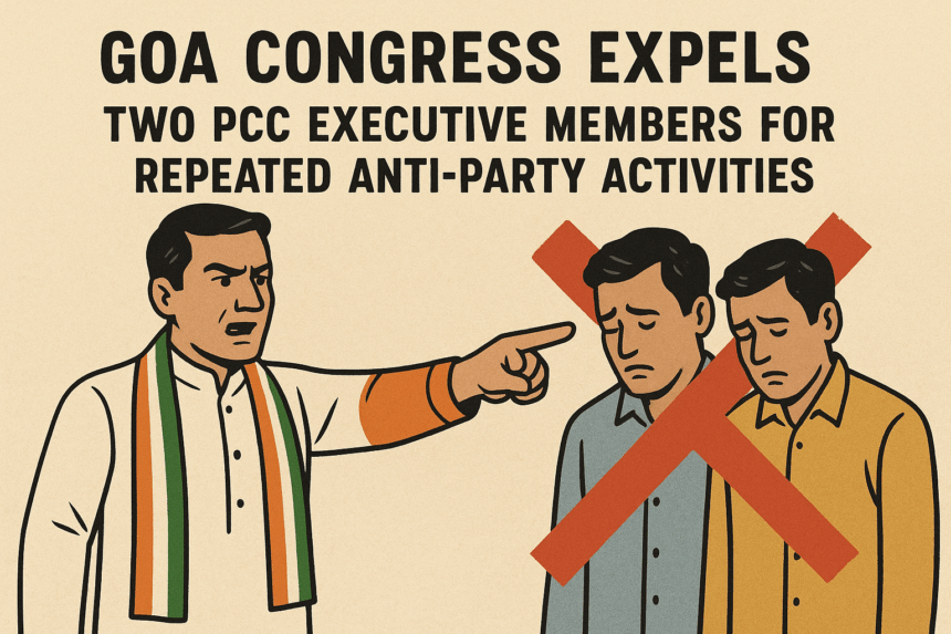 Goa Congress Expels Two PCC Executive Members for Repeated Anti-Party Activities 1 20251210 1548 Goa Congress Expulsion simple compose 01kc3w6wg0evc8b2dwmj41qbm4