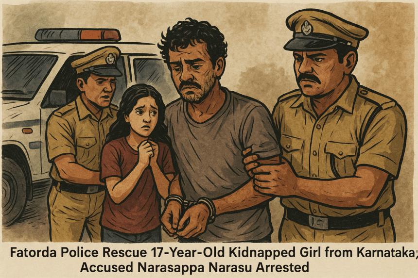 Fatorda Police Rescue 17-Year-Old Kidnapped Girl from Karnataka; Accused Narasappa Narasu Arrested 1 20251211 1435 Police Rescue Operation simple compose 01kc6ada9ken3ava40rxzy2hff