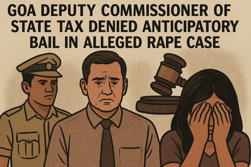 Goa Deputy Commissioner of State Tax Denied Anticipatory Bail in Alleged Rape Case 1 20251212 1029 Courtroom Judicial Proceedings simple compose 01kc8esek8e60bxyabv2sgrxm9