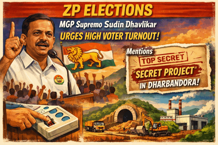 ZP Elections: MGP Supremo Sudin Dhavlikar Urges High Voter Turnout, Mentions ‘Secret Project’ in Dharbandora 1 20251220 1508 High Voter Turnout Appeal simple compose 01kcxhy8cnfc89mxs8nsm680j8