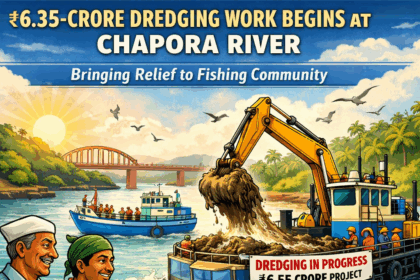 20251230 1245 Chapora River Dredging Begins simple compose 01kdq1qs7de6wswktaq8zht3c1