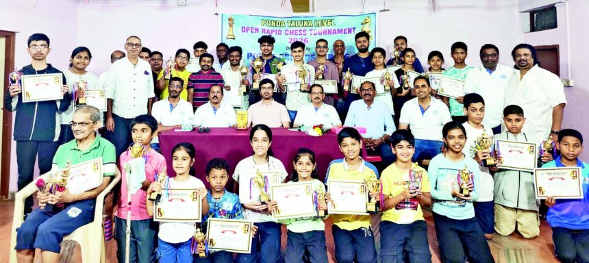 Siddhiraj wins Ponda Taluka Level Open Rapid Chess Tournament 1 13.2 1