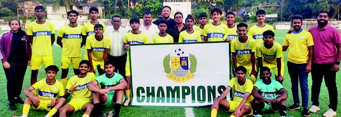 Dunes SC Mandrem lift GFA boys U-16 Division 2 North Goa title 1 14.1