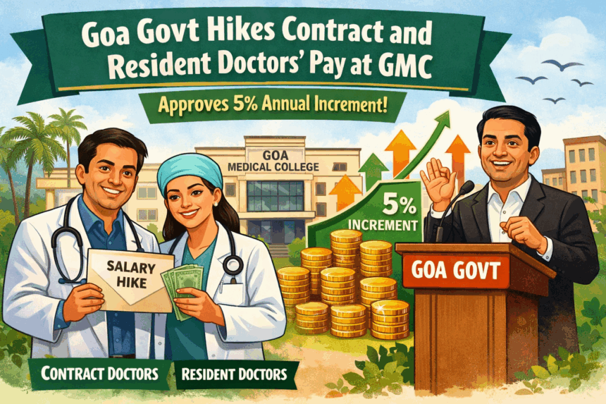 Goa Govt Hikes Contract and Resident Doctors’ Pay at GMC, Approves 5% Annual Increment 1 20260103 1129 Goa Doctors Pay Hike simple compose 01ke16zc9ge1svwwck3jtweakh
