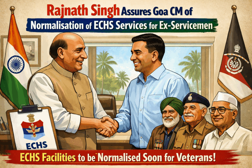 Rajnath Singh Assures Goa CM of Normalisation of ECHS Services for Ex-Servicemen 1 20260105 1239 ECHS Services Update simple compose 01ke6fss34f7mrb82vetszdemg