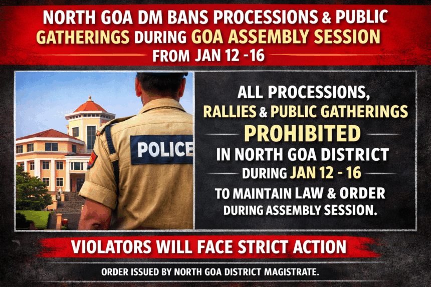 North Goa DM Bans Processions and Public Gatherings During Goa Assembly Session From Jan 12–16 1 20260108 1250 Image Generation simple compose 01kee7kzz3erpvndjktf1g1ng7