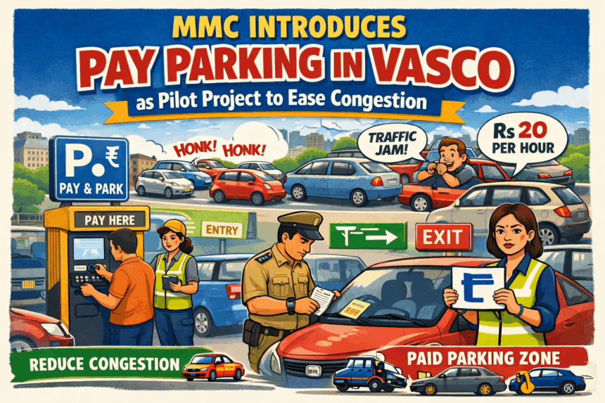 MMC Introduces Pay Parking in Vasco as Pilot Project to Ease Congestion 1 20260114 1437 Vasco Pay Parking Pilot simple compose 01kexw34qpese8ahr87m05nt0v