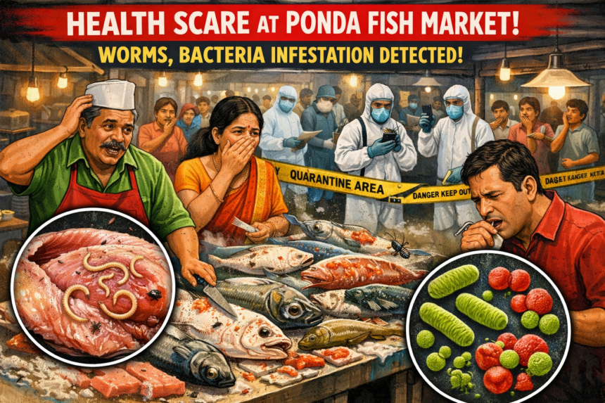 Health Scare at Ponda Fish Market as Worms, Bacteria Infestation Detected 1 20260128 1155 Image Generation simple compose 01kg1mdjbfftcbfnytb2q5veqy