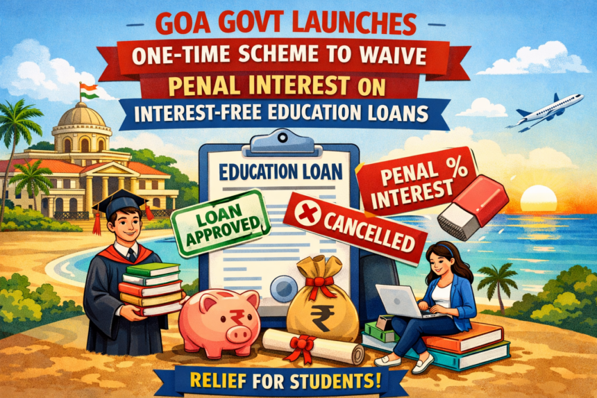 Goa Govt Launches One-Time Scheme to Waive Penal Interest on Interest-Free Education Loans 1 20260129 1444 Image Generation simple compose 01kg4gg9tpf1pv3002tjr9vp7j
