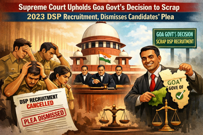 Supreme Court Upholds Goa Govt’s Decision to Scrap 2023 DSP Recruitment, Dismisses Candidates’ Plea 1 20260131 1019 Image Generation simple compose 01kg964j4yfras06jeygvr6j1t