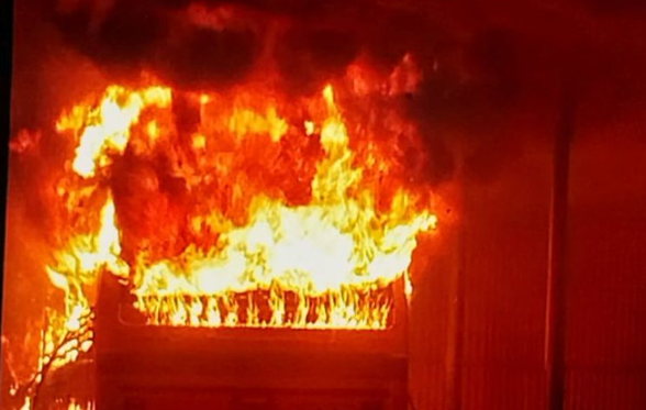 Parked School Bus Catches Fire in Canacona; No Injuries Reported 1 Screenshot 2026 01 02 104414