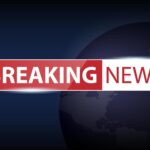 breaking news tv background vector