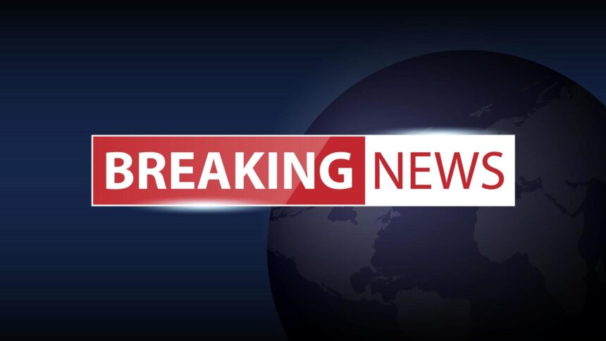 breaking news tv background vector