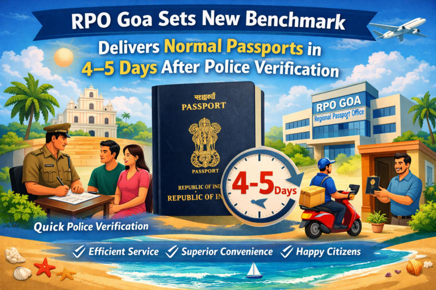 RPO Goa Sets New Benchmark, Delivers Normal Passports in 4–5 Days After Police Verification 1 20260209 1108 Image Generation simple compose 01kh0efbygef38q5m8kmkkntdb