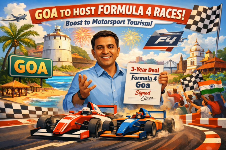 Goa Signs Three-Year Deal to Host Formula 4 Races, CM Pramod Sawant Announces Major Boost to Motorsport Tourism 1 20260216 1009 Image Generation simple compose 01khjbxy25ejhv6vaz1r6fd4ct
