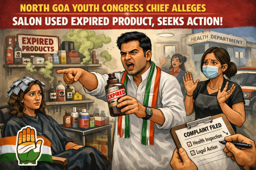 North Goa Youth Congress Chief Alleges Salon Used Expired Product, Seeks Action 1 20260217 1248 Image Generation simple compose 01khn7dc7meb4rmkh12zy1kcj7