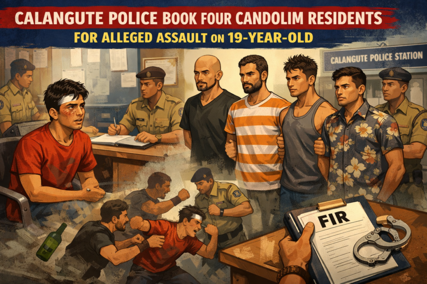 Calangute Police Book Four Candolim Residents for Alleged Assault and Threats Against 19-Year-Old 1 20260227 1138 Image Generation simple compose 01kjevbpq7ecv9xmte3k1xt5nv