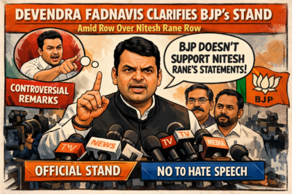 20260228 1431 Fadnavis Clarifies BJP Stand simple compose 01kjhqpg6seyftffg3ch3tkwsp